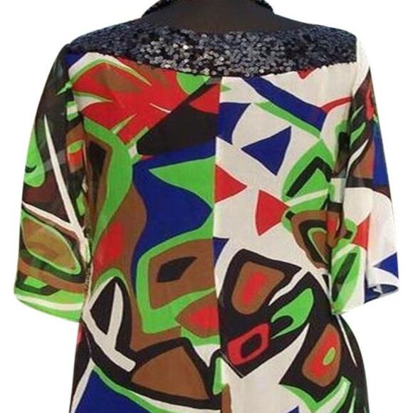 Cache Black Red Green White Lot 2 Pcs Bundle Silk Sequin Dress New $198 NWT - Picture 5 of 10